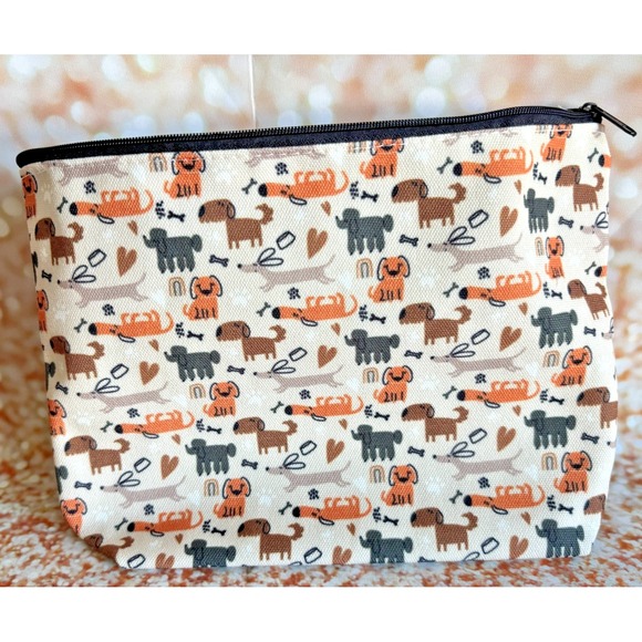 🇺🇸Buying helps homeless Vets-Cute Dog Pattern Makeup Bag-Portable with zipper - Picture 1 of 8
